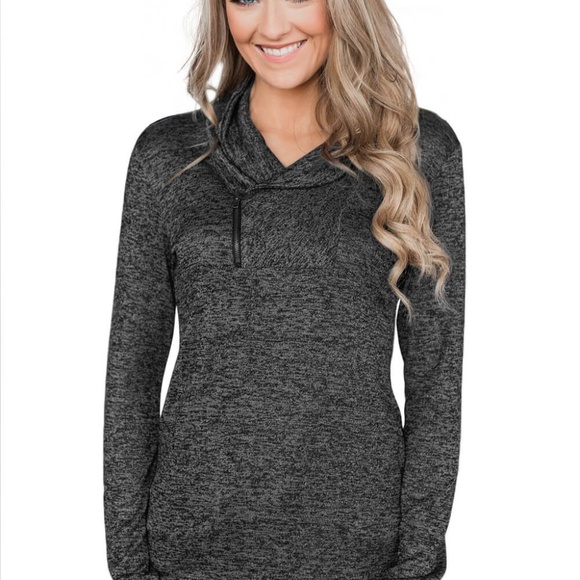 Cali Chic Women's Sweatshirt Celebrity Black Zip - Picture 2 of 4
